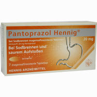 Pantoprazol Hennig Otc 20mg Magensaftr. Tabletten  7 Stück - ab 3,62 €