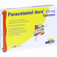 Paracetamol Dura 500mg Tabletten  10 Stück - ab 0,98 €