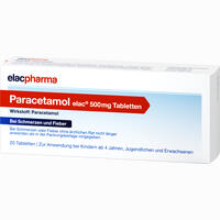 Paracetamol Elac 500 Mg Tabletten 20 Stück