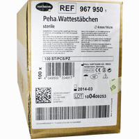 Peha Wattestäbchen Steril 4 Mm mit Großem Wattekopf 100 Stück