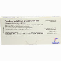 Plumbum Met Praep D20 Ampullen 8 x 1 ml