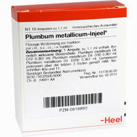 Plumbum Metallicum- Injeel Ampullen  10 Stück - ab 14,99 €