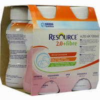 Resource 2.0 Fibre Erdbeere Fluid Nestlé healthcare nutrition 4 x 200 ml - ab 7,96 €