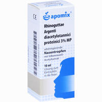 Rhinoguttae Argenti Diacetylotannici Proteinici 3% Mp Nasentropfen Apomix Amh Niemann 10 ml