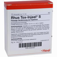 Rhus Toxicodendron Inj S Ampullen 100 Stück - ab 17,11 €