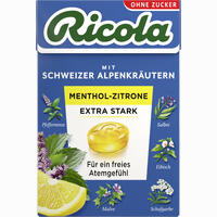 Ricola Ohne Zucker Box Menthol- Zitrone Extra Stark 50 g