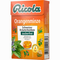 Ricola Orangenminze Kräuterbonbons Ohne Zucker Box 50 g