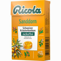 Ricola Sanddorn Kräuterbonbons Ohne Zucker Box  50 g 