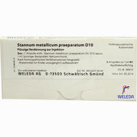 Stannum Met Praep D10 Ampullen 8 x 1 ml