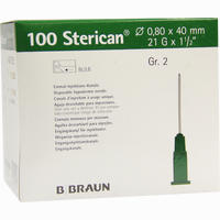 Sterican 0. 80x40 Gruen L L 100 Stück