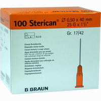 Sterican Dental Kanüle L 25g 0,5x40mm Kanülen 100 Stück