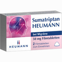 Sumatriptan Heumann bei Migräne 50 Mg Filmtablette 2 Stück