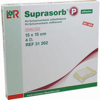 Suprasorb P Pu- Schaumverband Selbstklebend 15x15cm 4 Stück