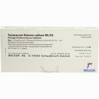 Taraxacum Stan Cul Rh D2 Ampullen 8 x 1 ml