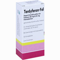 Tardyferon- Fol Depot- Eisen(ii)- Sulfat mit Folsäure EurimPharm Arzneimittel GmbH 50 Stück 