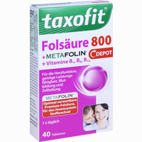 Taxofit Folsäure + Metafolin 800 Depot Tabletten 40 Stück