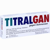 Titralgan gegen Schmerzen Tabletten 10 Stück - ab 1,89 €
