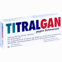 Titralgan gegen Schmerzen Tabletten 10 Stück - ab 1,66 €