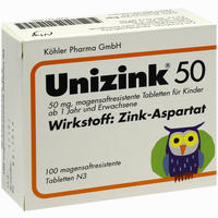 Unizink 50 Tabletten 50 Stück - ab 3,09 €