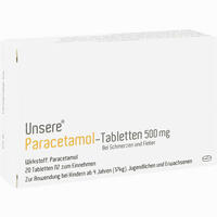 Unsere Paracetamol- Tabletten 500 Mg 20 Stück