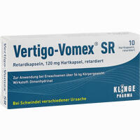 Vertigo Vomex Sr Retard Retardkapseln 20 Stück - ab 3,22 €