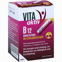 Vita Aktiv B 12 Direktsticks mit Eiweißbausteinen Beutel 20 Stück - ab 9,38 €