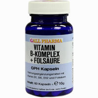 Vitamin B- Komplex+folsäure Gph Kapseln 30 Stück - ab 3,88 €