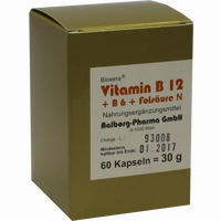 Vitamin B12 + B6 + Folsäure Komplex N Kapseln 60 Stück - ab 11,45 €