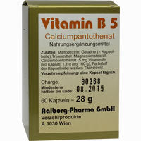 Vitamin B5 Kapseln Aalborg pharma 60 Stück - ab 8,79 €