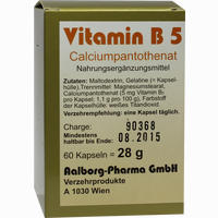 Vitamin B5 Kapseln Aalborg Pharma GmbH 60 Stück