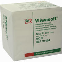 Vliwasoft Vliesstoff- Kompresse Unsteril 10x10cm Kompressen Lohmann & Rauscher GmbH & Co.KG 100 Stück