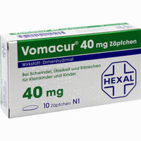 Vomacur 40mg Zäpfchen  10 Stück - ab 1,28 €