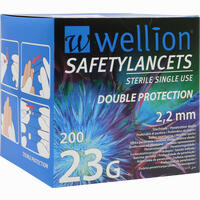 Wellion 23g Sterile Sicherheitslanzetten zur Einzelanwendung - 2,2mm  200 Stück - ab 4,55 €