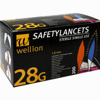 Wellion Safetylancets 28g Sicherheitseinmallanzetten  200 Stück - ab 4,55 €