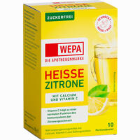 Wepa Heisse Zitrone+ Vit. C+ Calcium Zuckerfr. Pulver 10 x 10 g