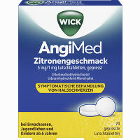 Wick Angimed Zitronengeschmack 5mg 1mg Lutschtabl.  24 Stück