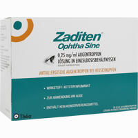 Zaditen Ophtha Sine Augentropfen Einzeldosispipetten  20 Stück - ab 7,01 €