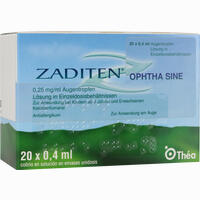 Zaditen Ophtha Sine kohlpharma GmbH 20 Stück