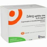Zalerg Ophtha Sine Einzeldosispipetten EurimPharm Arzneimittel GmbH 50 Stück