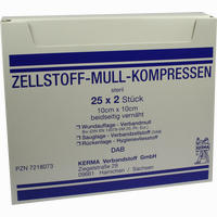 Zellstoff Mull Ko10x10ster 25 Stück