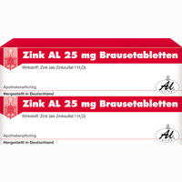 Zink Al 25mg Brausetabletten  20 Stück - ab 2,41 €