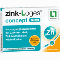 Zink- Loges Concept 15mg 30 Stück - ab 4,44 €