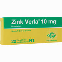 Zink Verla 10mg Filmtabletten 100 Stück - ab 3,61 €