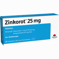 Zinkorot 25 Mg Tabletten 20 Stück - ab 6,26 €