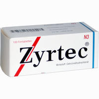 Zyrtec Filmtabletten Ucb pharma gmbh 100 Stück - ab 10,42 €
