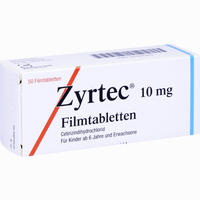 Zyrtec Filmtabletten Ucb pharma gmbh 100 Stück - ab 10,23 €