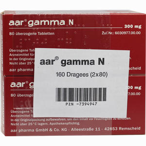 Aar Gamma N 300mg Dragees 160 Stück - ab 0,00 &euro;