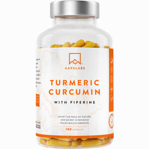 Aavalabs Curcumin + Piperin - Vegan 180 Stück - ab 17,00 &euro;