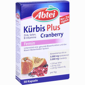 Abtei Kürbis Plus Cranberry Kapseln 30 Stück - ab 4,46 €