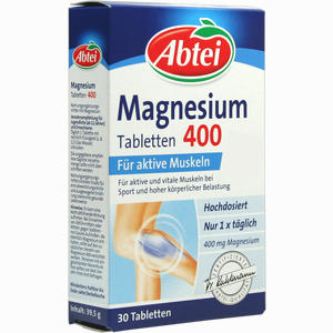 Abtei Magnesium 400 Tabletten 30 Stück - ab 0,00 €